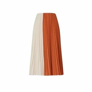 TOME Collective Two Tone Pleated Elastic Waist Skirt sz xs